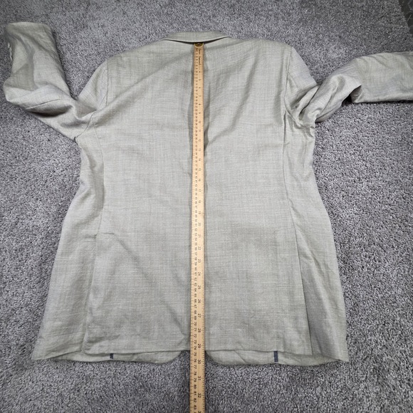 Robert Talbott Carmel Blazer 44R Men's Tan Wool Silk Linen Sport Coat Canada - Picture 12 of 16